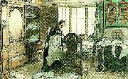 Carl Larsson karin vid linneskapet-min hustru i linneskapet china oil painting artist